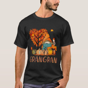 Love fall gnomes Grangran halloween pumpkin grandm T-Shirt