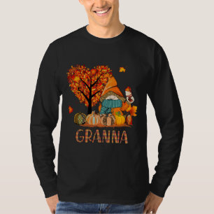 Love fall gnomes Granna halloween pumpkin grandma T-Shirt