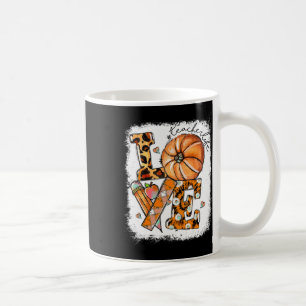 Love Fall Tie Dye Teacher Life Pumpkin Autumn Than Coffee Mug