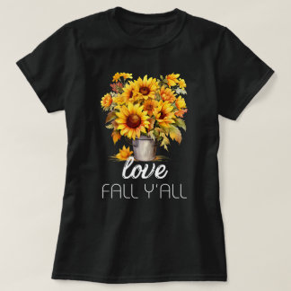 Love Fall Y'all | Autumn Leaves | Cute Fall  T-Shirt