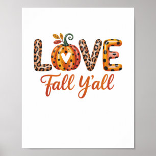Love Fall Y'all Fall Poster