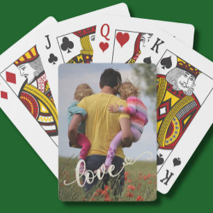 Love Family Photo Custom Personalised  Playing Cards