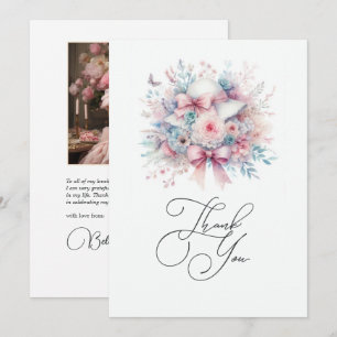 Love Fancy Bridal Shower Photo Thank You Card