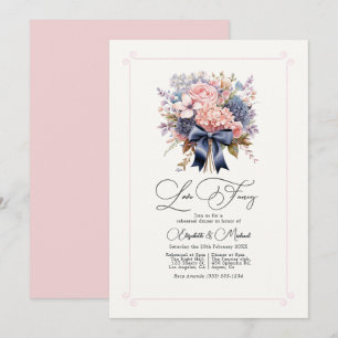 Love Fancy Elegant Floral Rehearsal Dinner Invitation