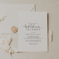 Love Fancy Script Bridal Shower Tea Party Invitat