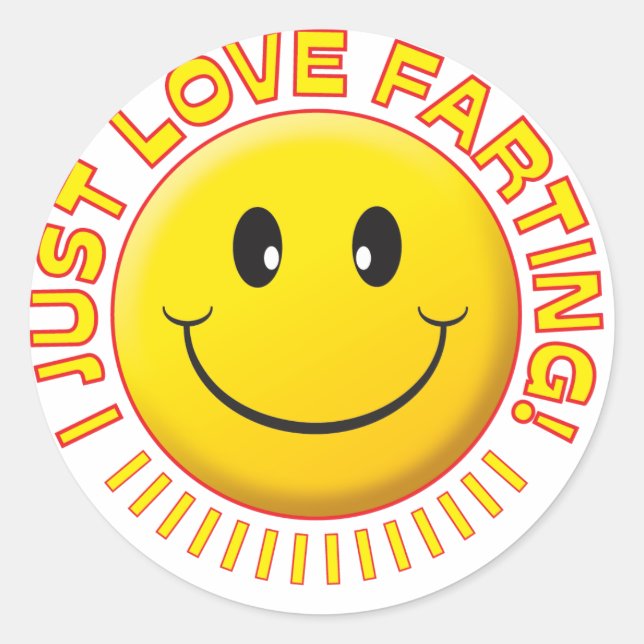 Love Farting Classic Round Sticker (Front)