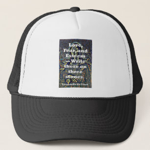 Love Fear And Esteem - da Vinci Trucker Hat