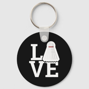 Love Feather Shuttle Dminton Lover Tee Key Ring