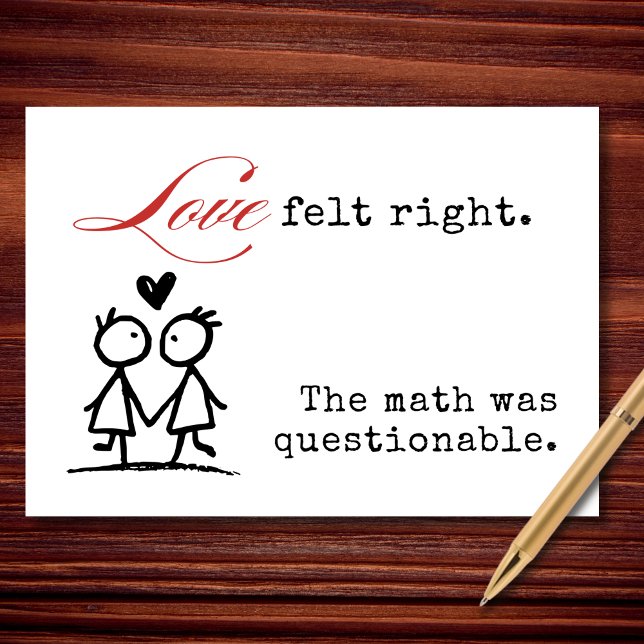 Love Felt Right The Math Was Questionable Holiday Card (For when love made sense… but the math absolutely did not.)