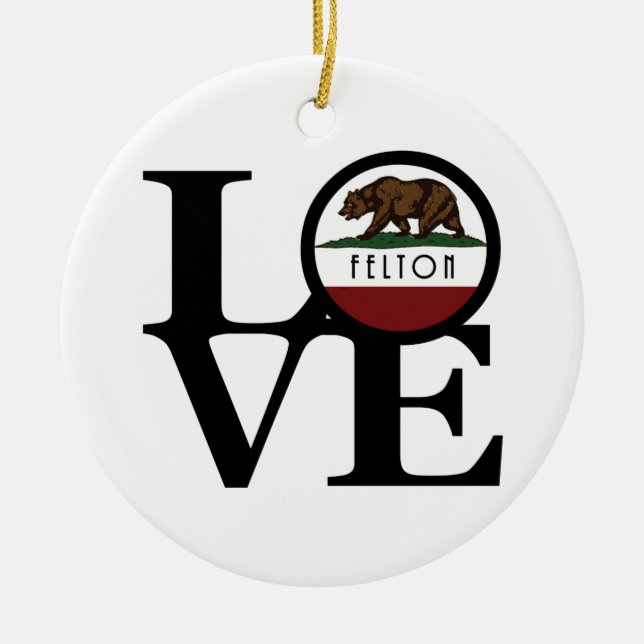 LOVE Felton Ceramic Ornament (Front)