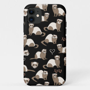 Love Ferrets - Black iPhone 11 Case