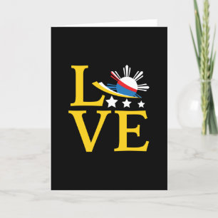 Love - Filipino Flag Typography Art Card