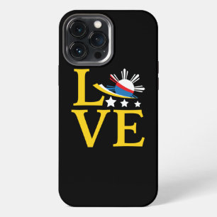 Love - Filipino Flag Typography Art iPhone 13 Pro Max Case