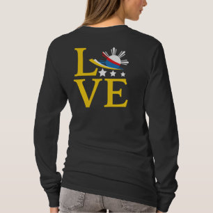Love - Filipino Flag Typography Art T-Shirt