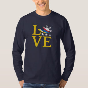 Love - Filipino Flag Typography Art T-Shirt