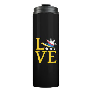 Love - Filipino Flag Typography Art Thermal Tumbler