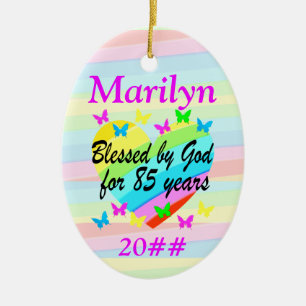 LOVE FILLED 85TH BIRTHDAY PERSONALIZED ORNAMENT