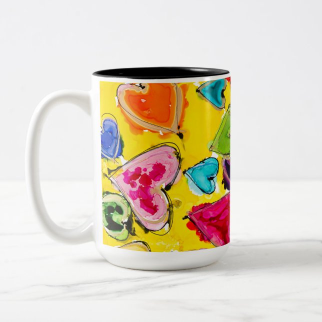Love Filled Hearts Mug (Left)