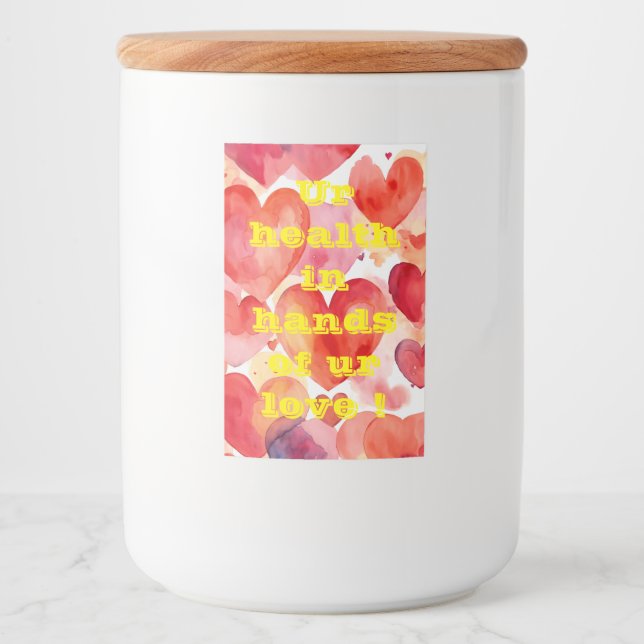 "Love-Filled Nutrition: Your Health, Our Commitmen Food Label