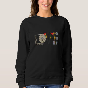 Love Fire Department Firefighter Tools Fireman Res Sweatshirt