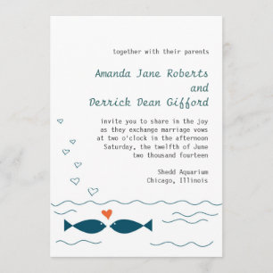 Love Fish Wedding Invitation