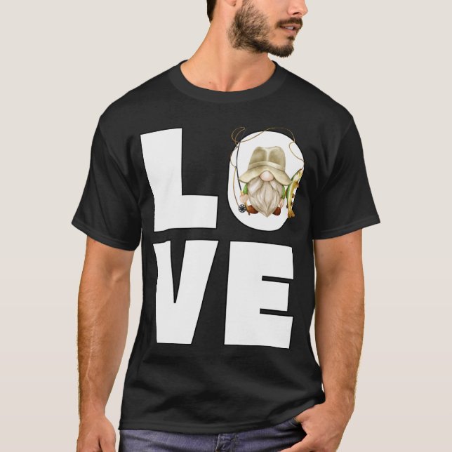 Love Fishing Grandpa Fisherman Hat Funny Trout Fis T-Shirt (Front)
