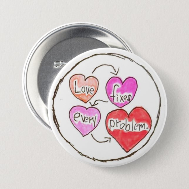 Love Fixes Every Problem Pin (Front & Back)