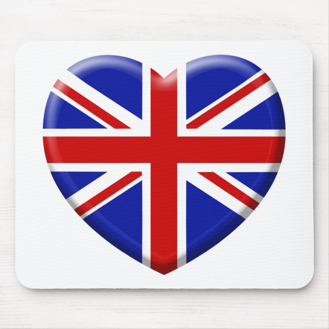 Love flag England Mouse Pad (Front)