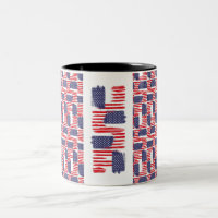 LOVE FLAG USA/USA TEXT BRUSH STROKE BY MASANSER P