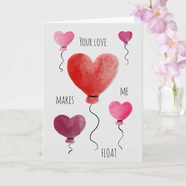 Love Floats Valentine’s Day Card (Orchid)