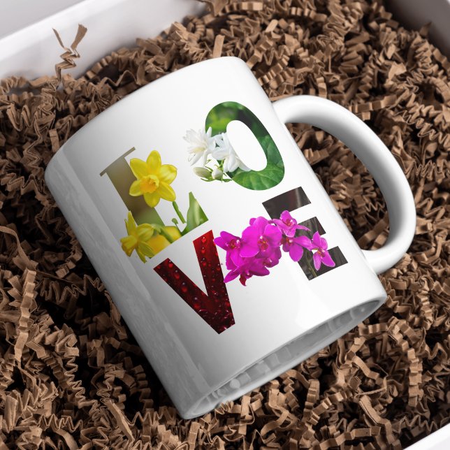 LOVE Floral Typography  Coffee Mug (Creator Uploaded)