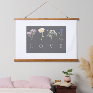 LOVE Floral Wall Art – Moody Botanical Print