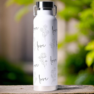 Love Floral Water Bottle