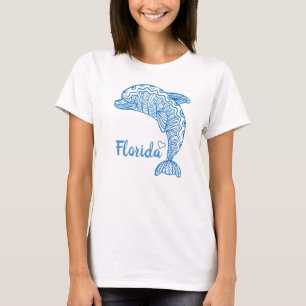 Love Florida dolphin heart T-Shirt