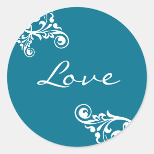Love Flourish Envelope Sticker Seal