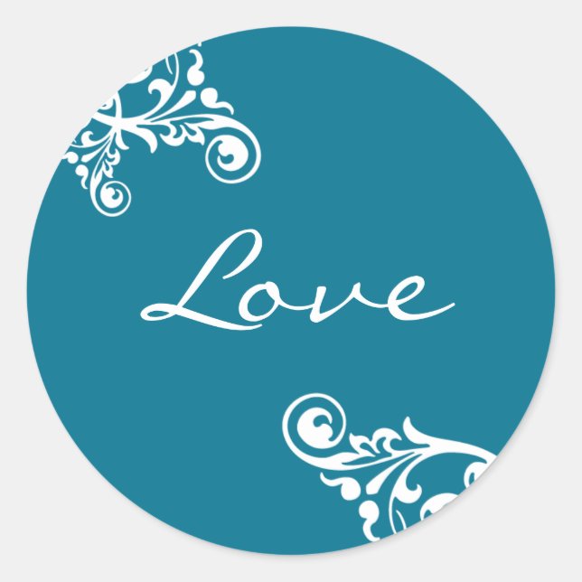 Love Flourish Envelope Sticker Seal (Front)