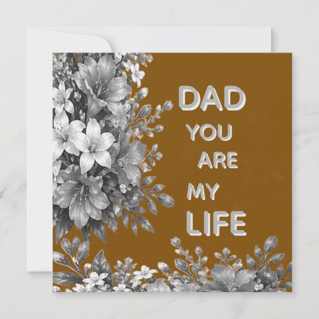 LOVE FLOWER GIFT FOR FATHER CARD (Front)