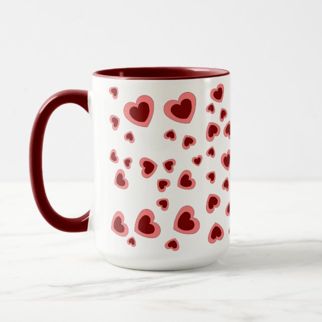 LOVE FLOWER HEART BIRTHDAY VALENTINE MUG (Left)