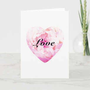 Love flower heart card. holiday card