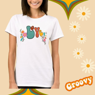 Love Flower Power 70's Inspired  T-Shirt