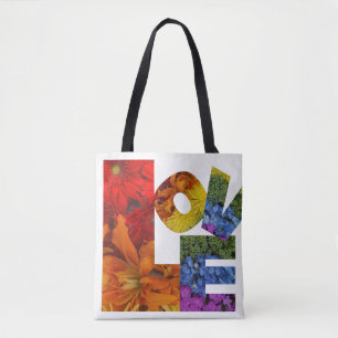 Love Flowers Tote Bag
