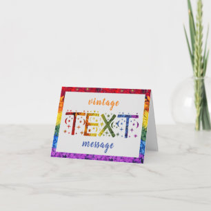 Love Flowers Vintage Text Message greeting card