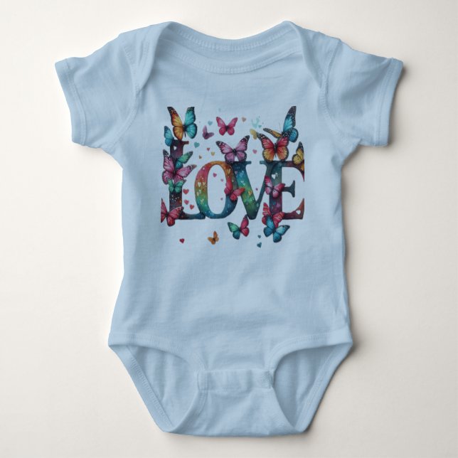 Love Flutters By Baby Bodysuit (Front)