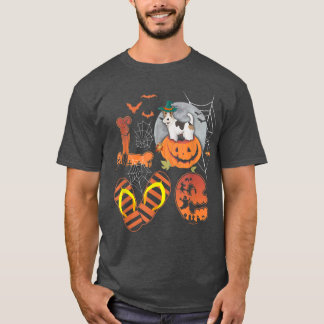 Love Fo Terrier Witch Pumpkin Scary Halloween Dog  T-Shirt
