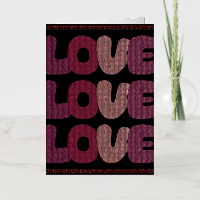 Love Foil Greeting Card (Front)