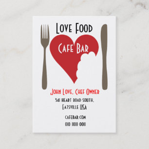 Love food business card concept