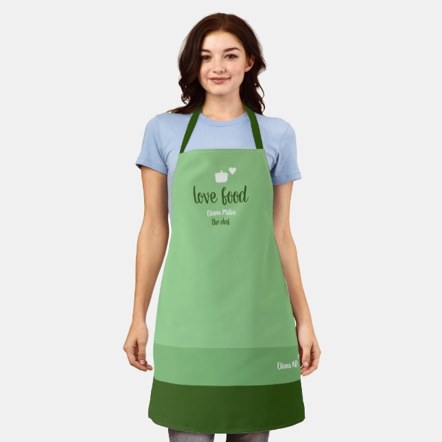 Love Food Chef sage apron (Worn)