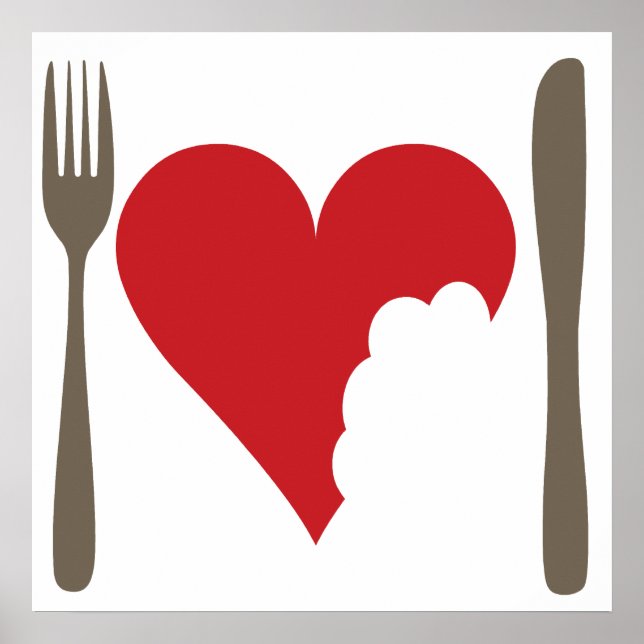 Love food Love heart Poster (Front)