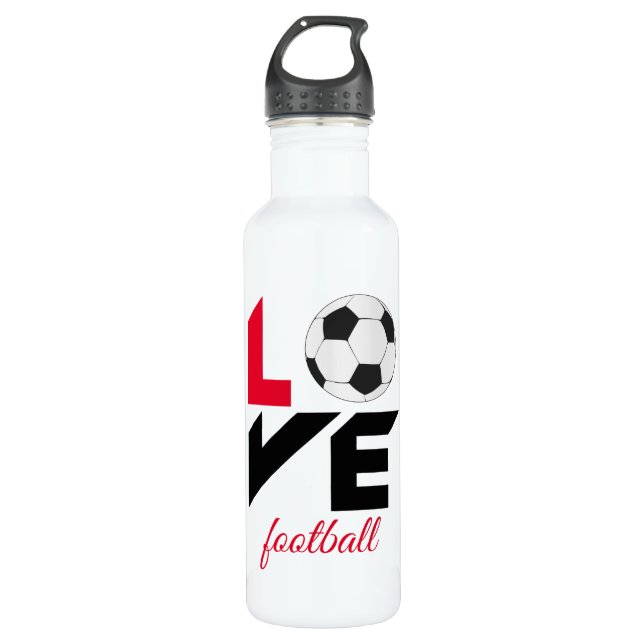 Love football 710 ml water bottle (Front)
