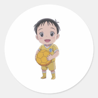 Love football  classic round sticker